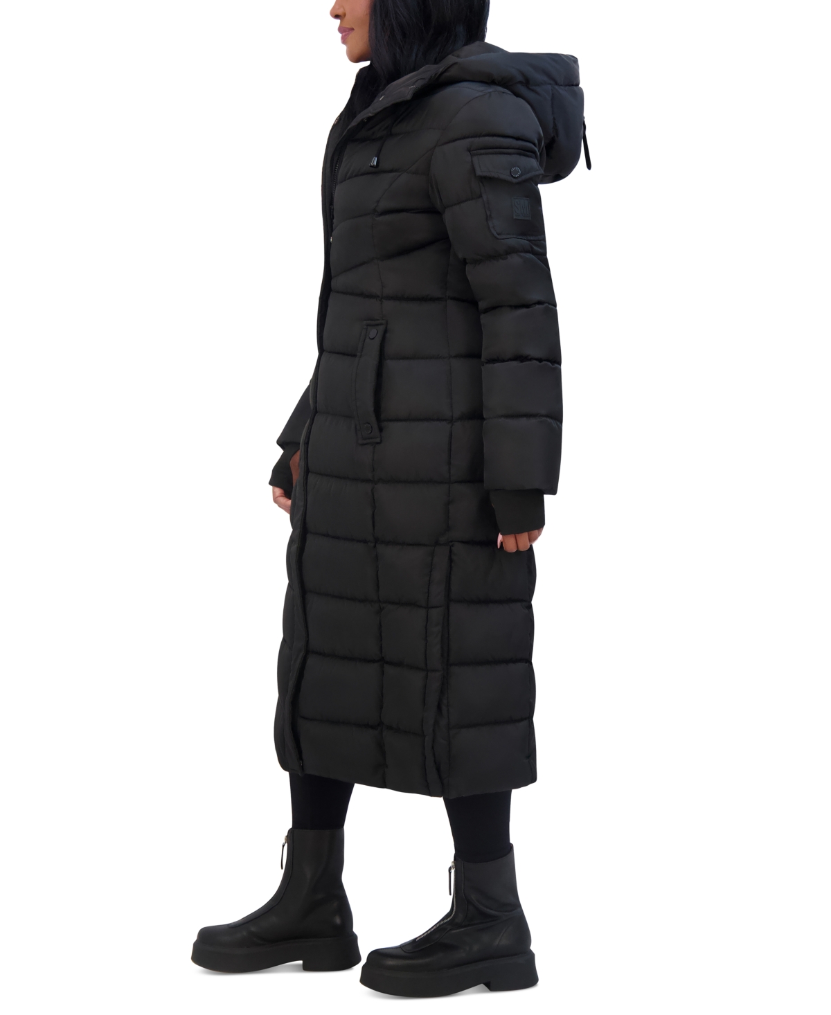 Steve Madden Juniors' Hooded Maxi Puffer Coat, Created for Macy's