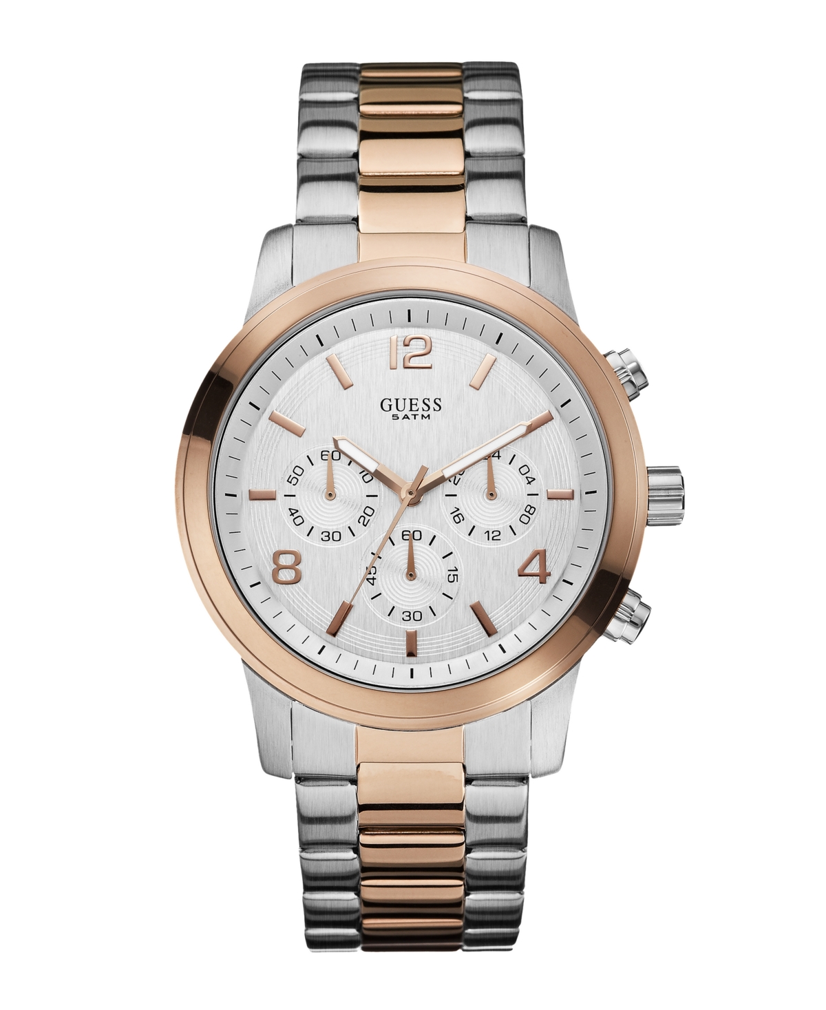 Men's Multi-function 2-Tone Stainless Steel Watch 44 mm - Rose Gold