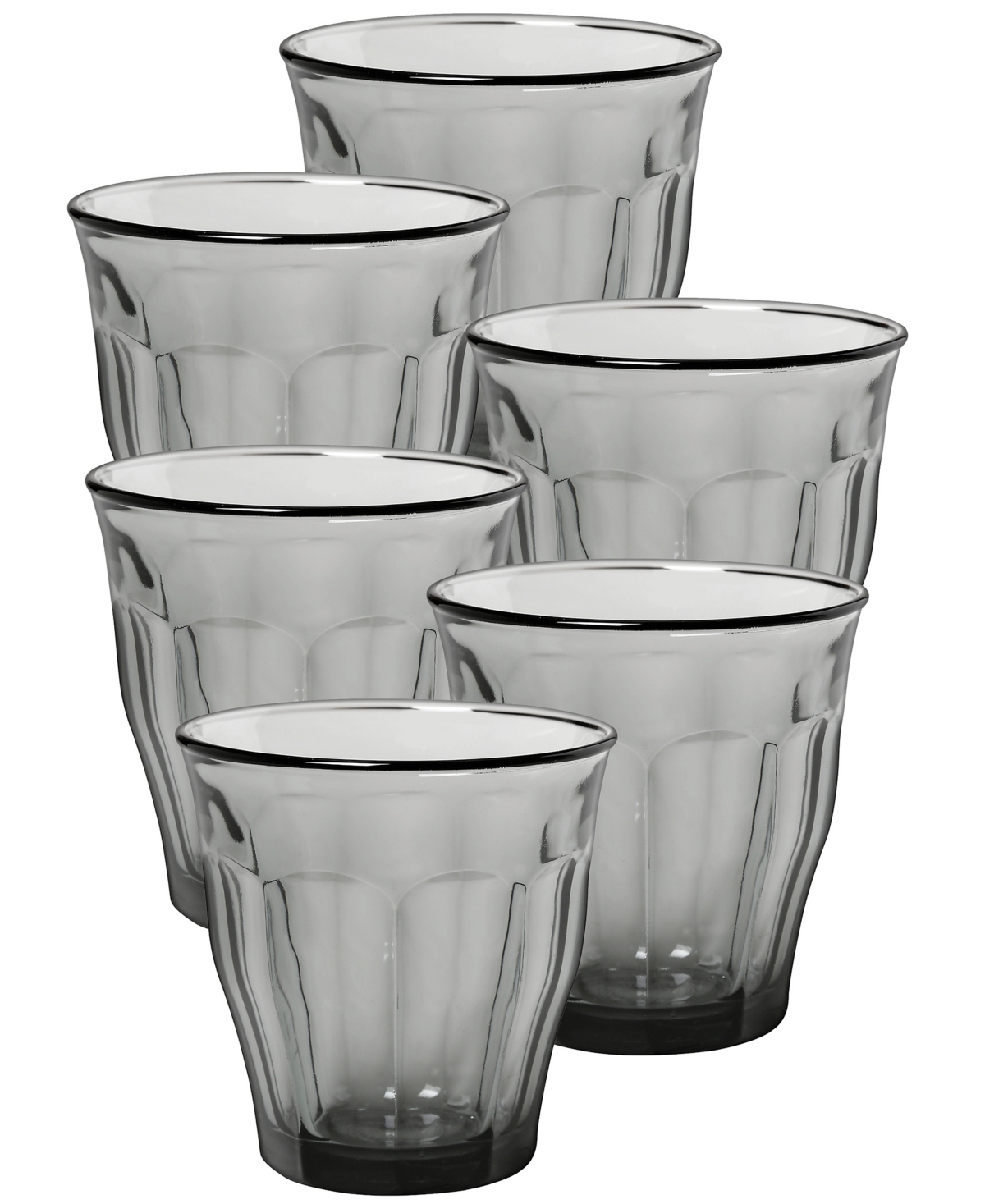 Shop Duralex Picardie Grey Tumbler -â 8 3/8 Oz.- Set Of 6 In Gray