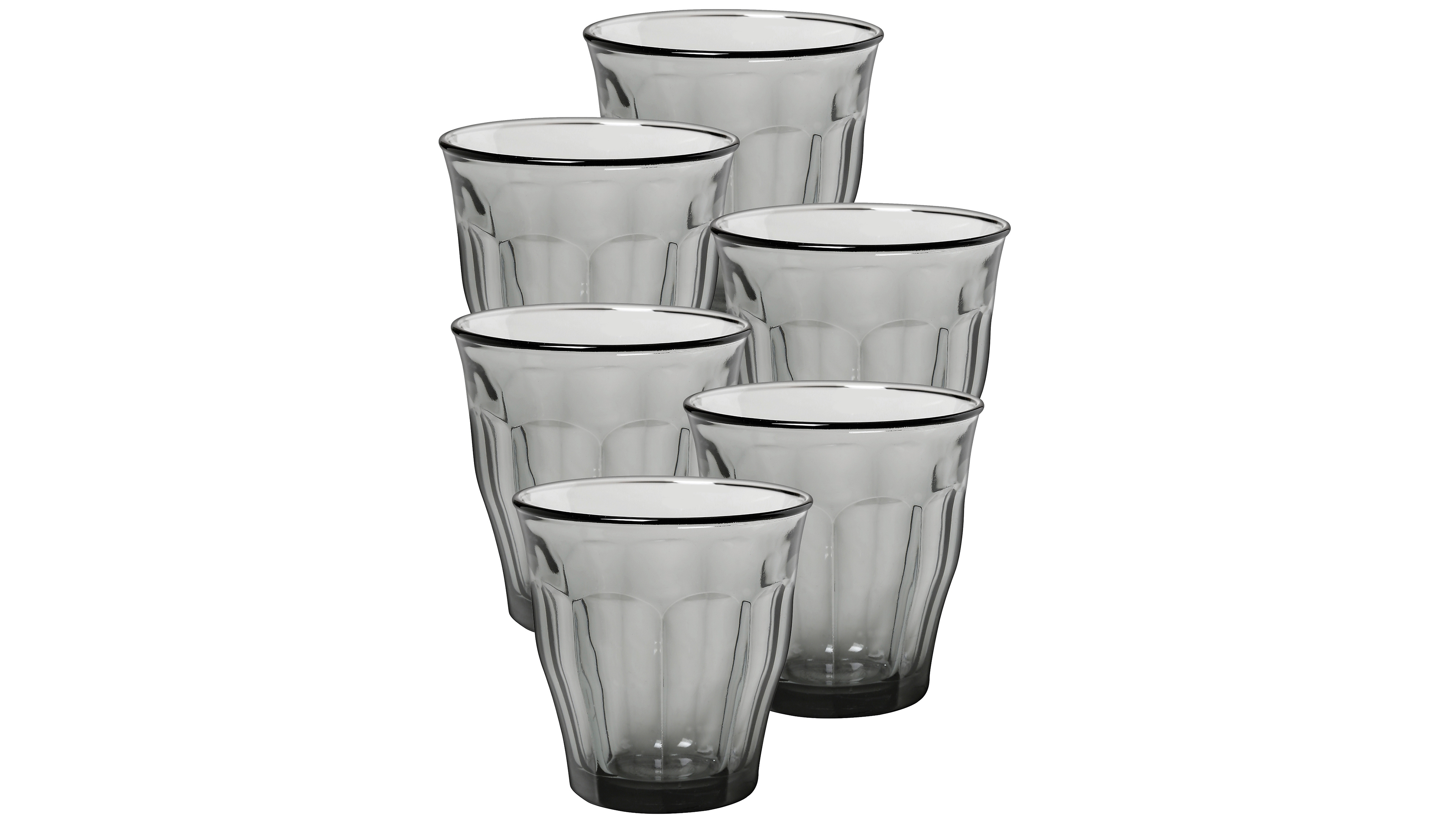 Duralex Picardie Grey Tumbler - 8 3/8 Oz.- Set Of 6