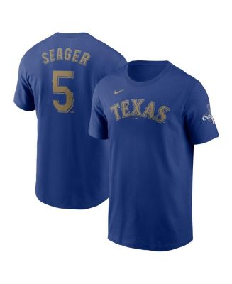 Nike Men's Corey Seager Royal Texas Rangers 2024 Gold Collection Name ...