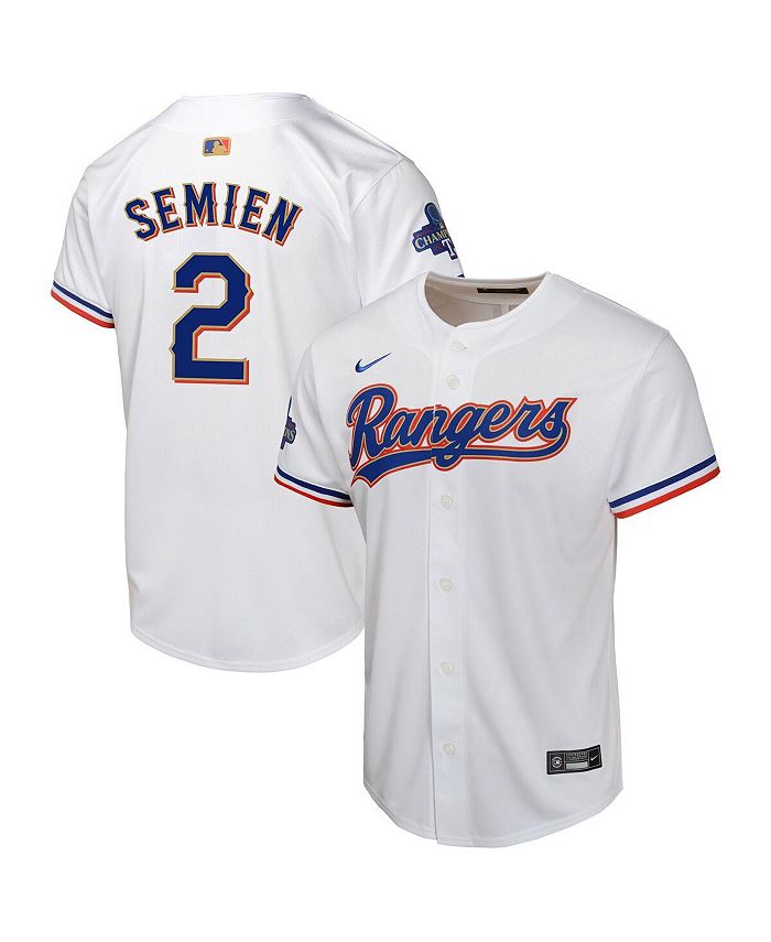 Nike Big Boys and Girls Marcus Semien White Texas Rangers 2024 Gold ...