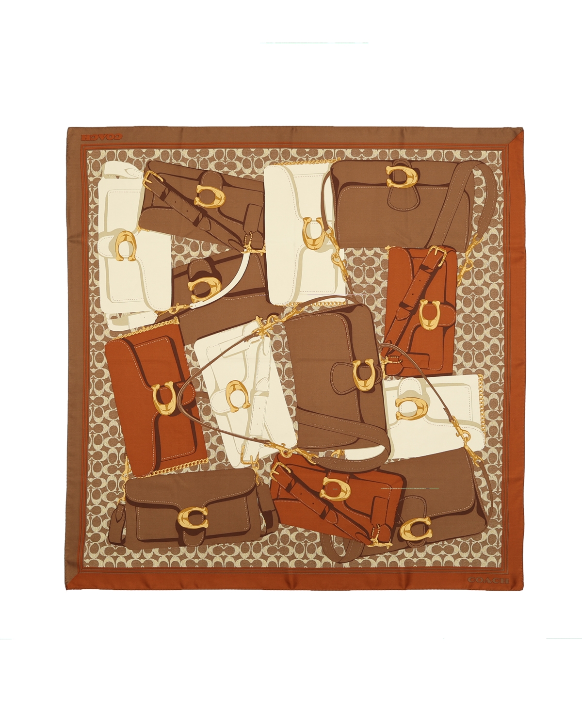 Coach 35" Tabby Silk Square Scarf