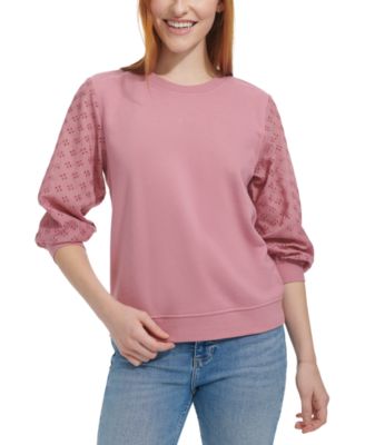 Marc New York - Women's Embroidered-Sleeve Top