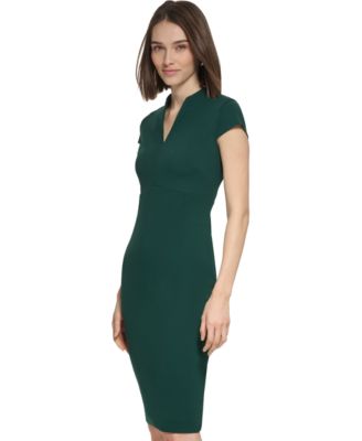 Petite Short-Sleeve Sheath Dress 