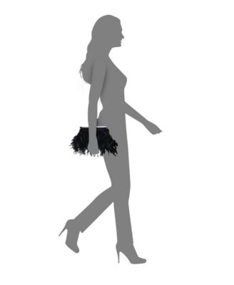 All Over Feather Frame Clutch