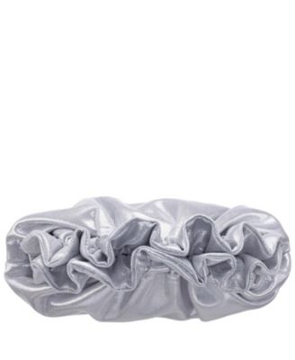 Metallic Gathered Crossbody Pouch Bag