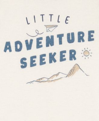 Baby Boys Little Adventure Seeker Graphic Bodysuit, Hooded Cardigan & Pants, 3 Piece Set