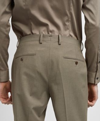 Men's Stretch Fabric Slim-Fit Suit Pants