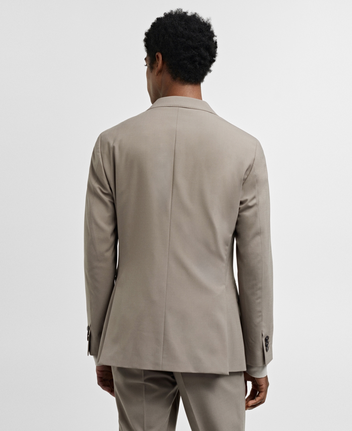 Shop Mango Men's Slim-fit Wool Suit Blazer In Light,pastel Grey