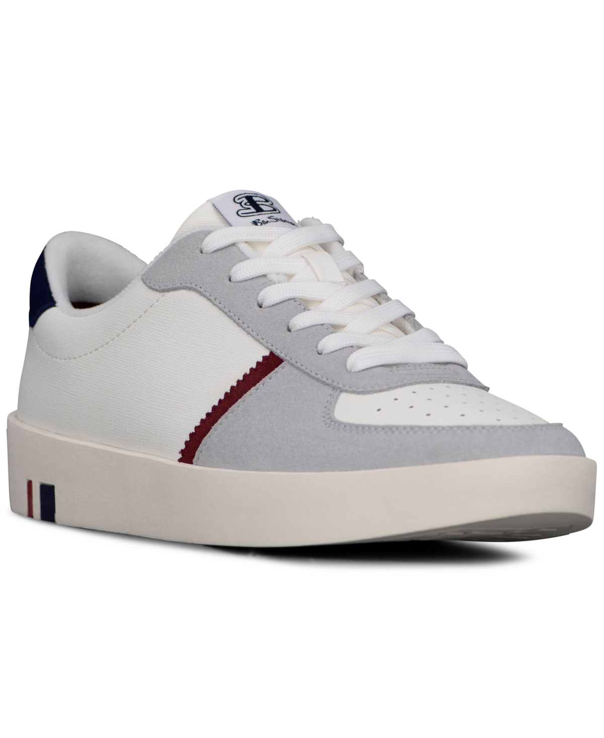 Ben Sherman Men's Richmond Low Casual Sneakers From Finish Line In White,navy