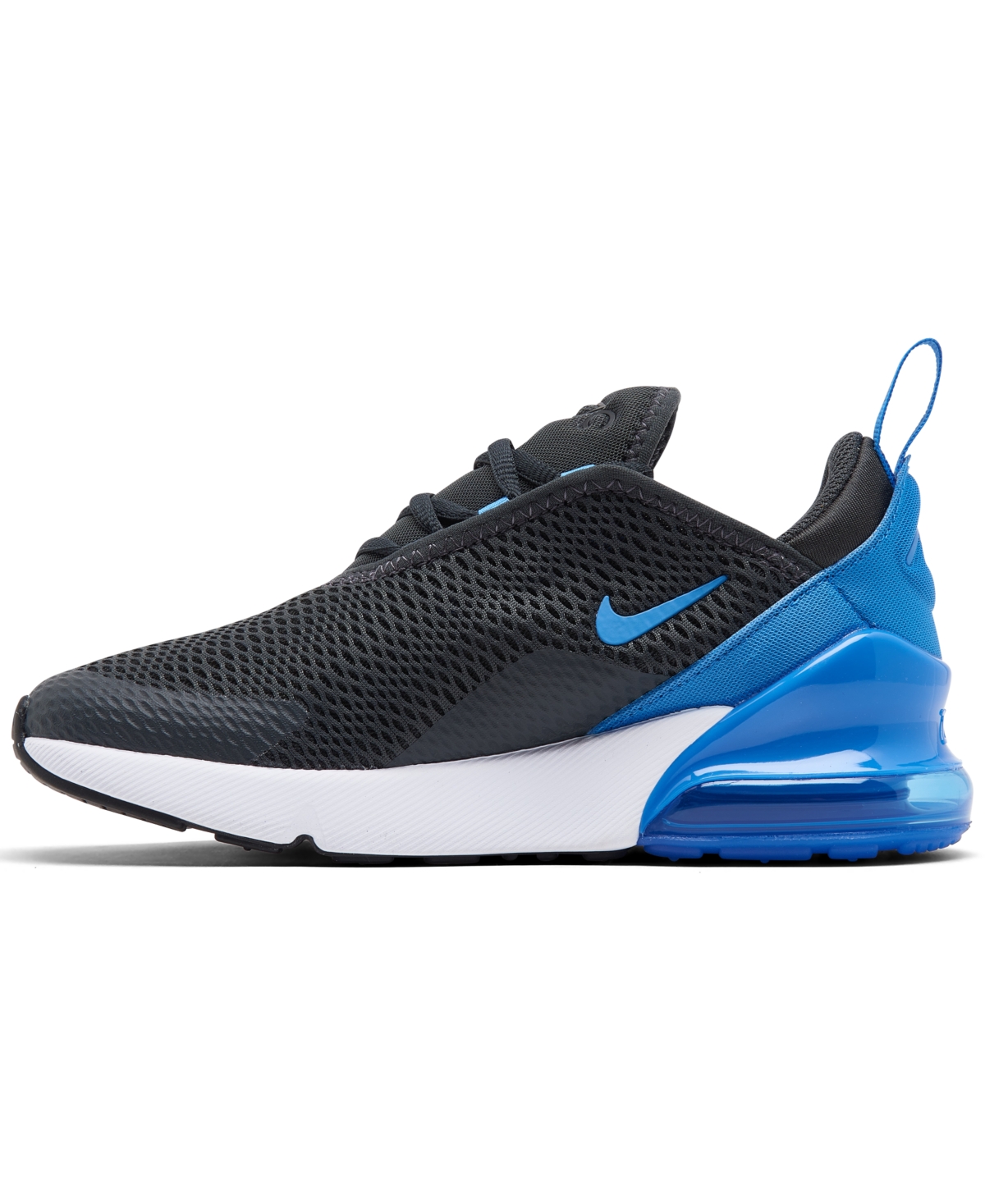 Shop Nike Little Kids' Air Max 270 Casual Sneakers From Finish Line In Black,light Blue