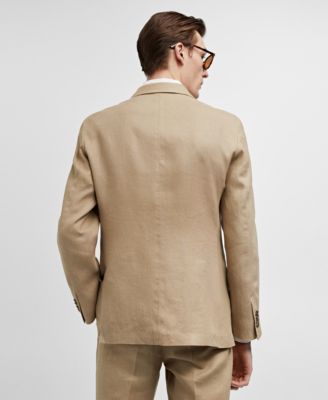 Men's 100% Linen Slim-Fit Suit Blazer