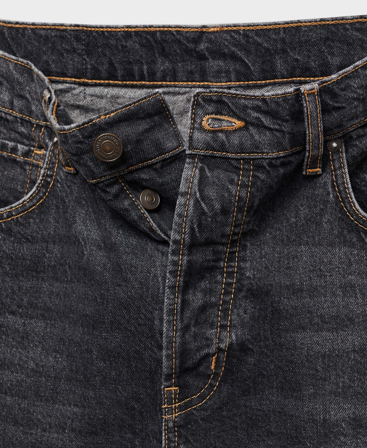 Shop Mango Men's Relaxed Fit Dark Wash Jeans In Open Gray