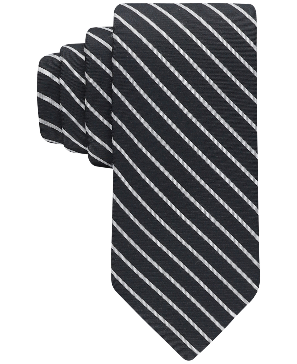 Calvin Klein Men's Blake Stripe Tie In Black