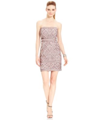 adrianna papell beaded sheath dress