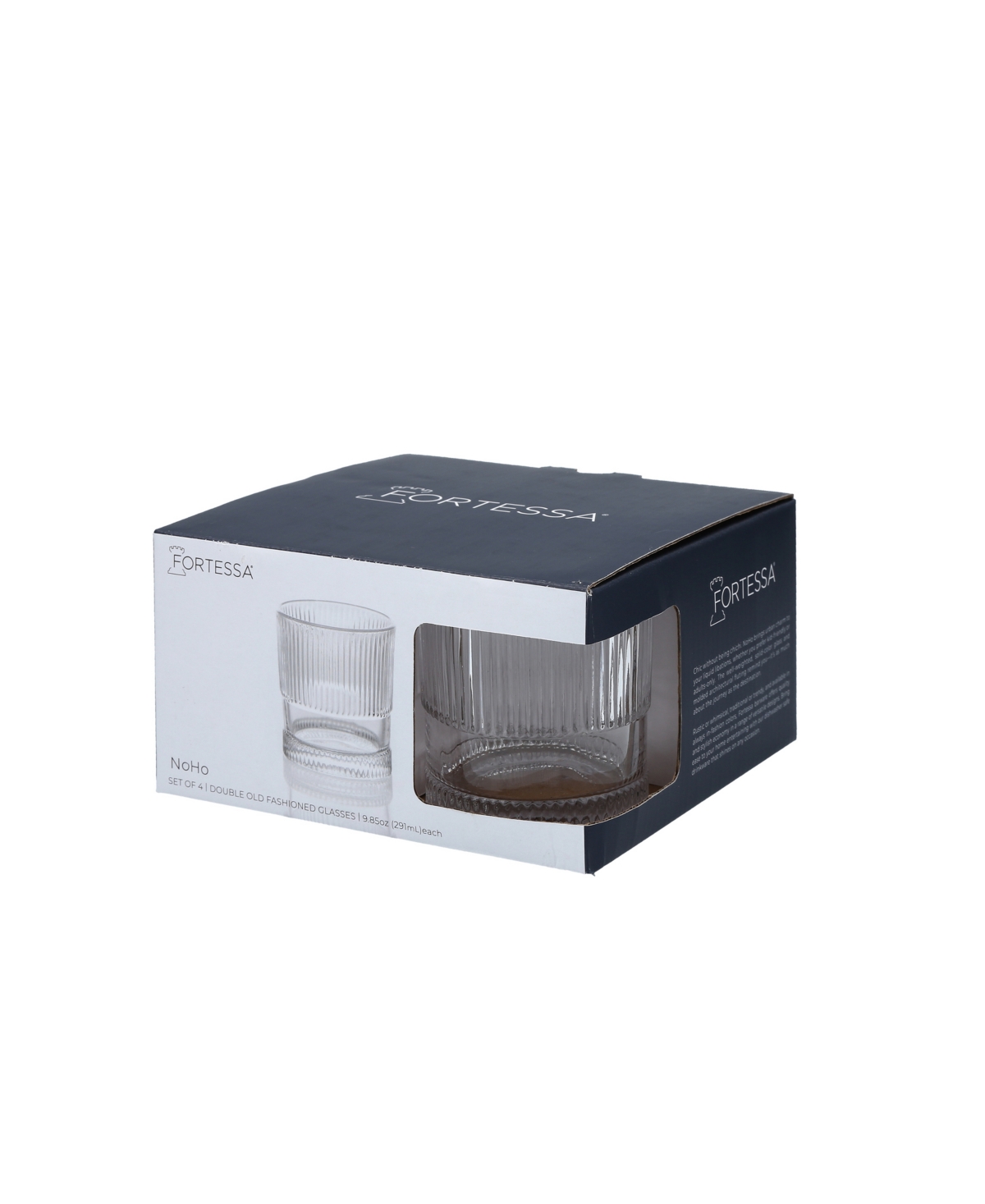 Fortessa Noho Double Old-fashioned 9.85-oz. Glasses, Set Of 4 In Amber