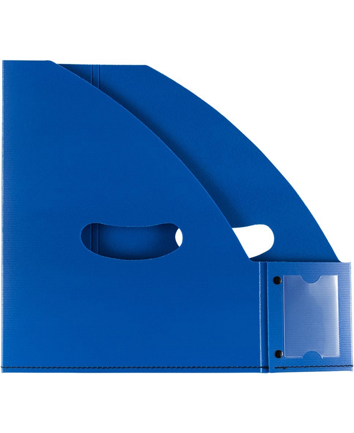 Plastic Magazine File Holder - 4 x 10.5 x 12 - Sold Individually - Blue