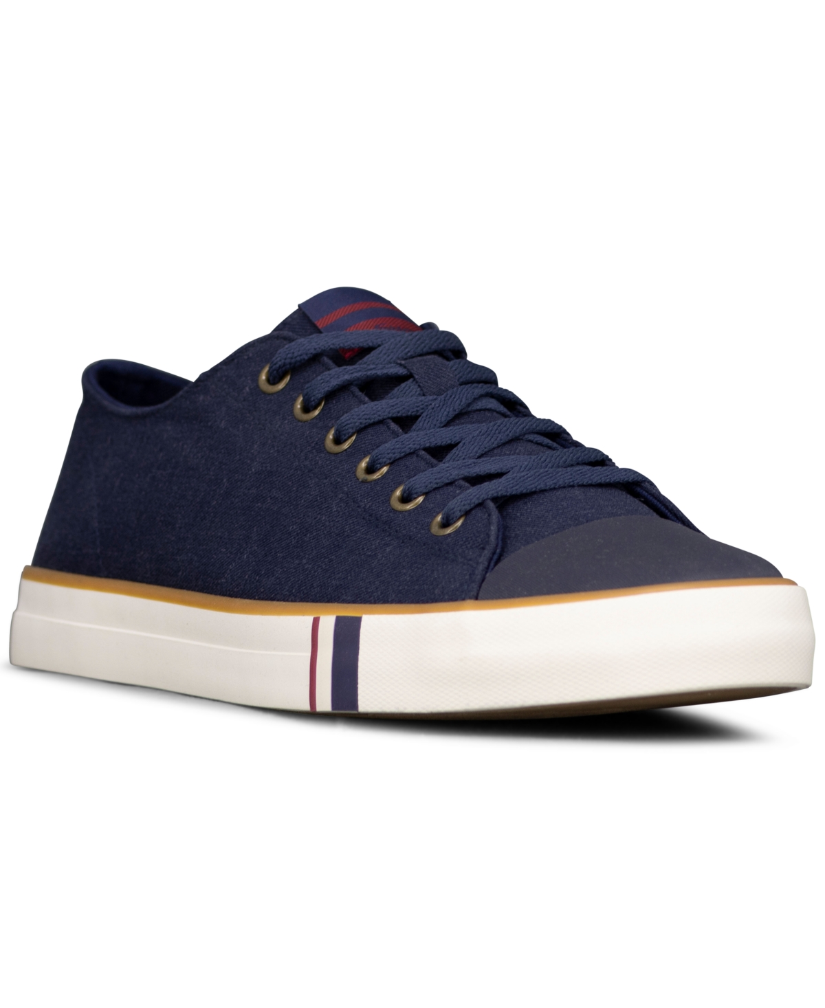 Shop Ben Sherman Men's Hadley Low Canvas Casual Sneakers From Finish Line In Navy,gum