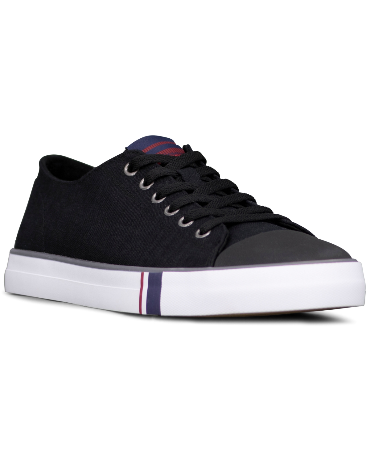 Shop Ben Sherman Men's Hadley Low Canvas Casual Sneakers From Finish Line In Black,grey