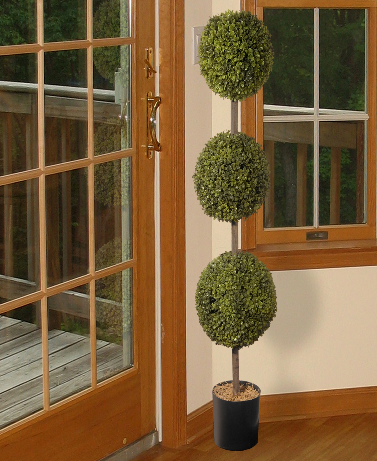 National Tree Company Boxwood Three-Ball Topiary