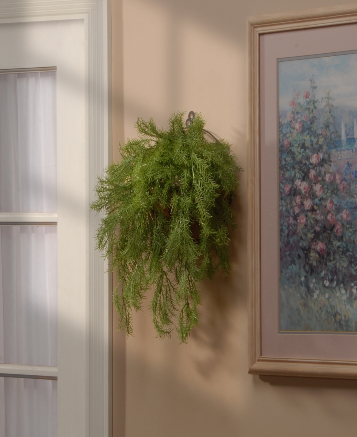National Tree Company Pine Branch Wall Basket