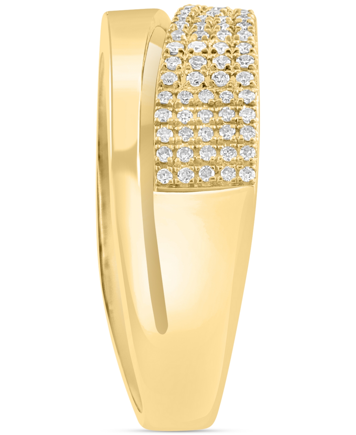 Effy Collection Effy Diamond Pave Cutout Statement Ring (1/4 Ct. T.w.) In 14k Gold In Yellow Gol
