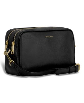 Leather Double-Zip Shoulder Bag