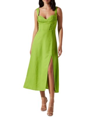 ASTR the Label Women's Estella Sweetheart-Neck Midi Dress - Macy's