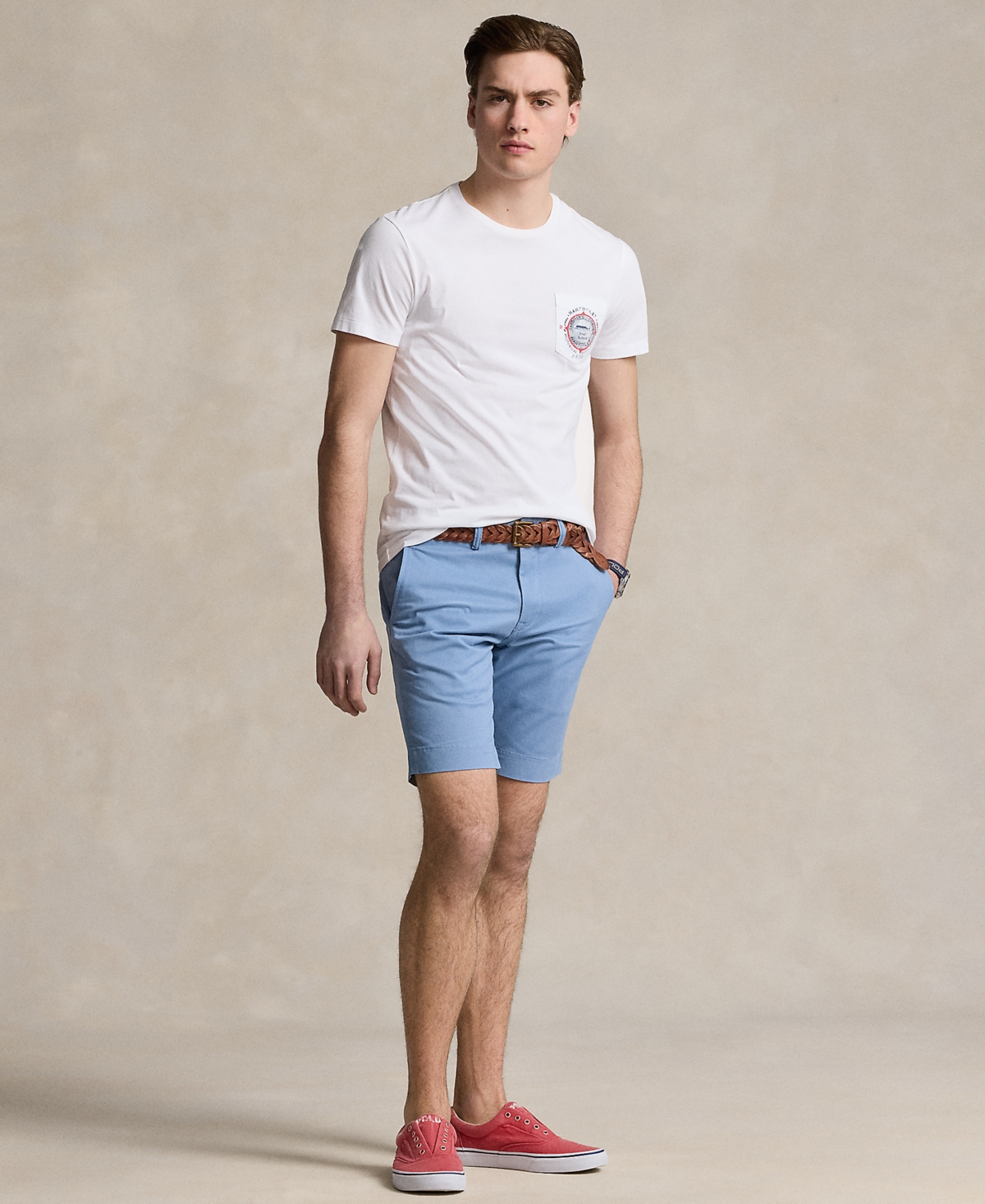 Shop Polo Ralph Lauren Men's Stretch Slim-fit Chino Shorts In Channel Blue