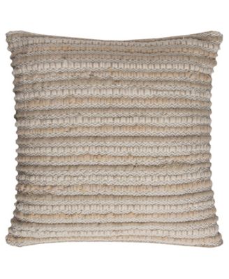 Striped Polyester Filled Decorative Pillow, 20" x 20"