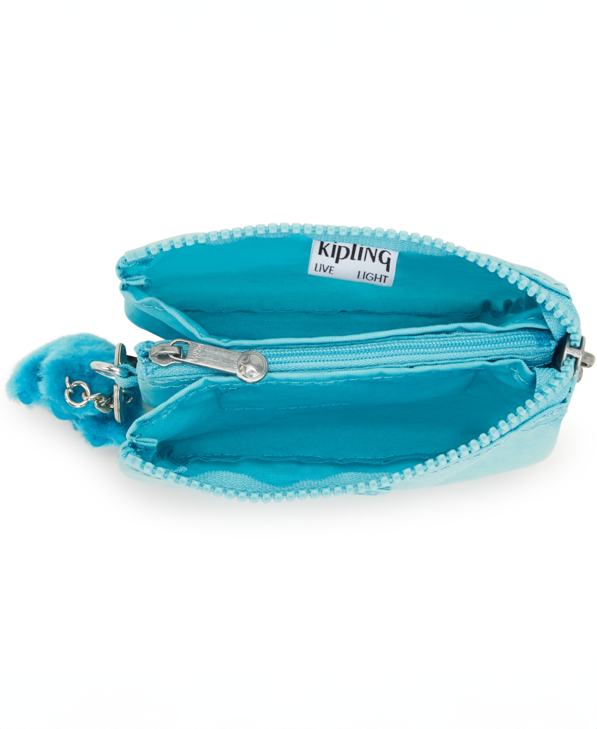 Kipling Creativity Small Pouch With Keychain In Blue Bleu 2