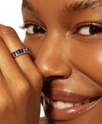 Nano Emerald Color Baguette Ring (1 ct. t.w.) in Gold Vermeil (Also in Nano White Sapphire Color, Nano Ruby Color, & Nano Blue Sapphire Color ), Created for Macy's