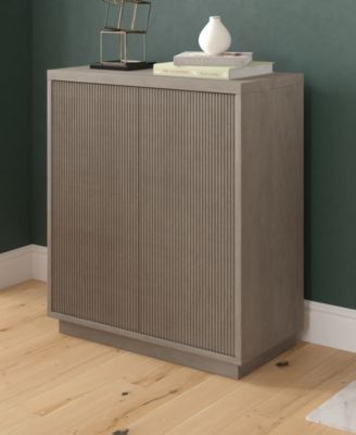 Alston 28" Wide Rectangular Accent Cabinet in Antiqued Gray Oak