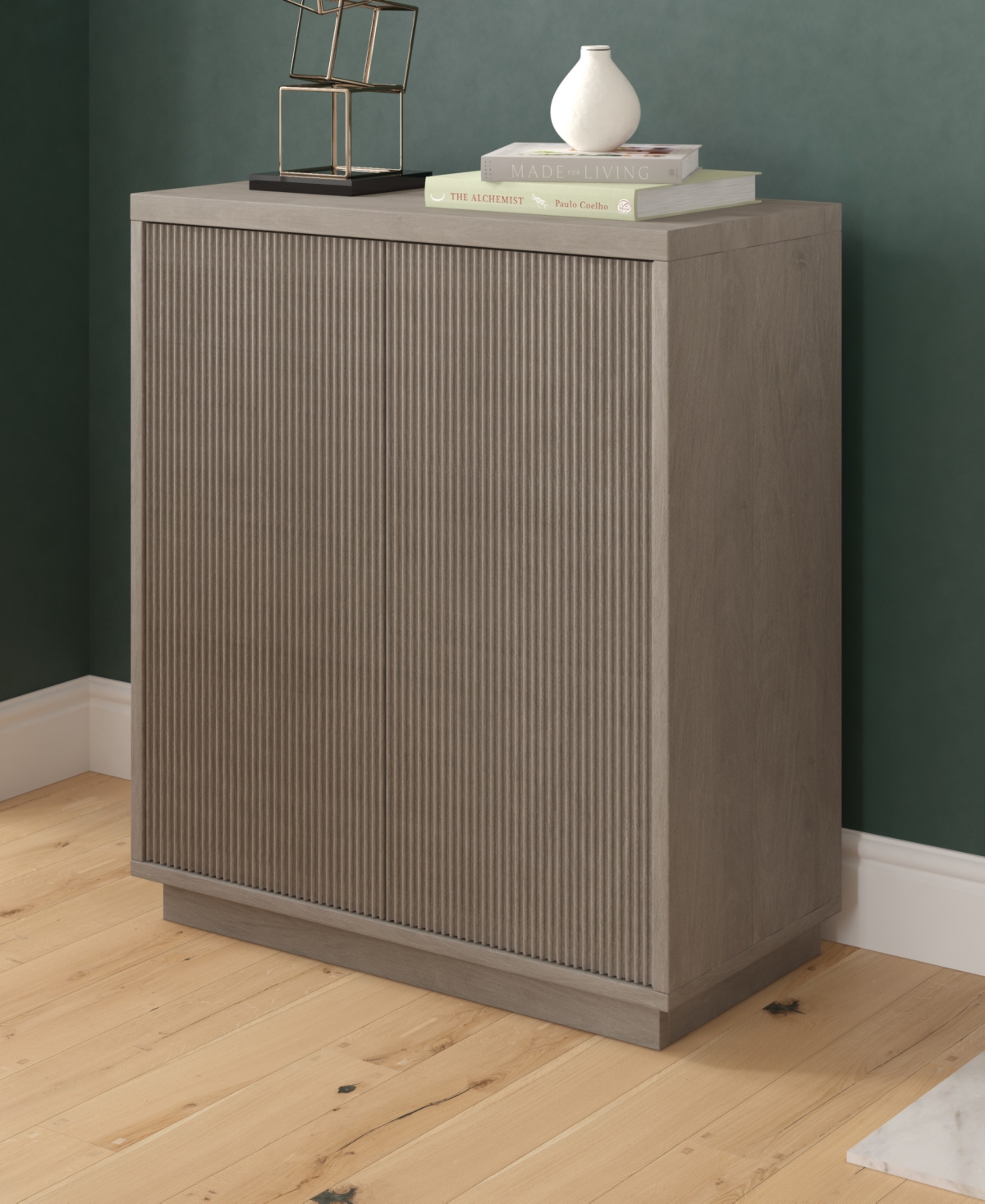 Hudson & Canal Alston 28" Wide Rectangular Accent Cabinet In Antiqued Gray Oak In Antiqued Gray Oak