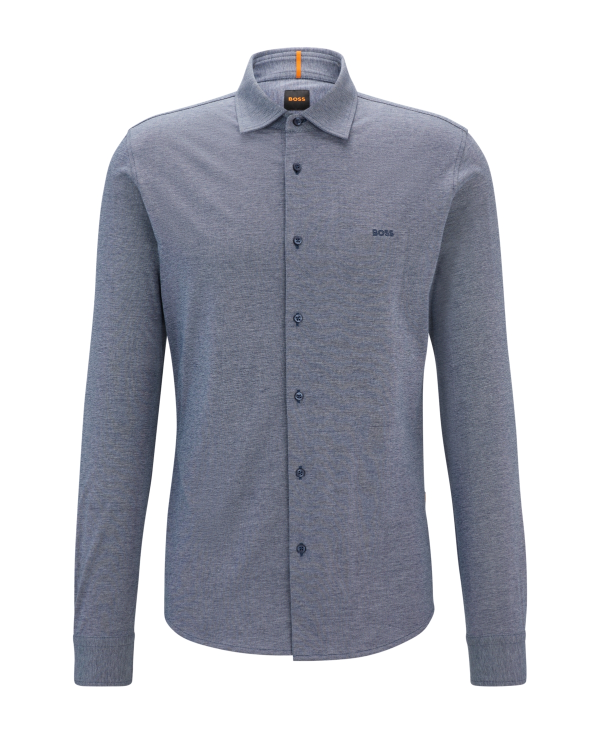 Hugo Boss Boss By  Men's Melange Slim-fit Casual Shirt In Open Blue