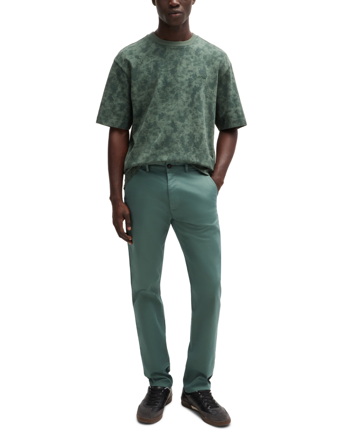 Hugo Boss Boss By  Men's Stretch Slim-fit Chinos In Open Green