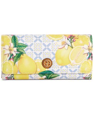 Giani Bernini - Lemon-Print Receipt Manager Wallet