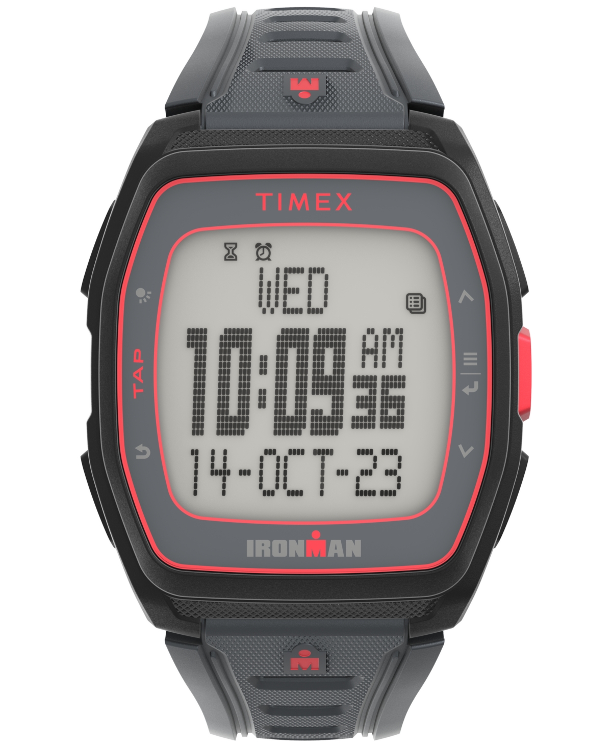 Unisex Ironman T300 Digital Black Silicone Strap 42mm Watch - Black