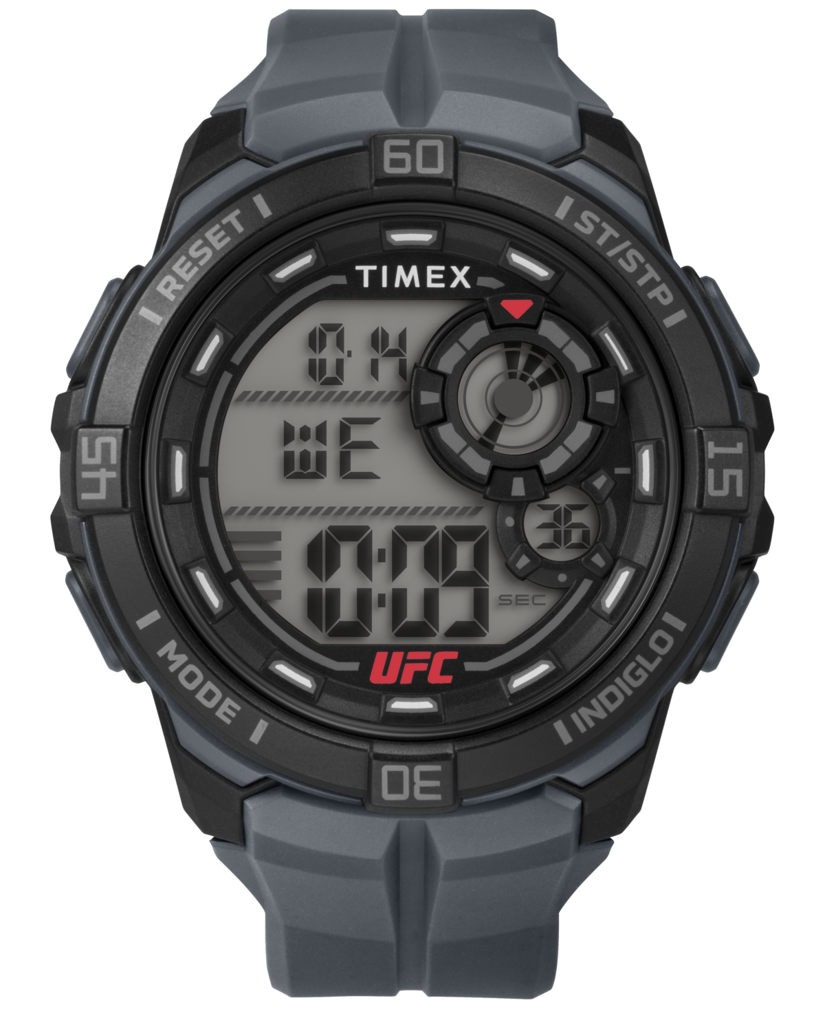 Shop Timex Men's Ufc Rush Digital Gray Polyurethane Strap 52mm Round Watch