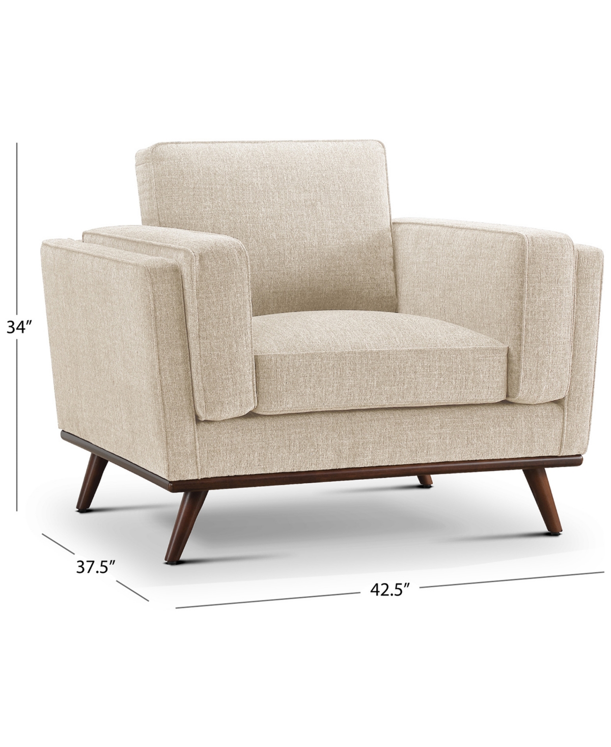 ABBYSON LIVING VENICE 42" MODERN FABRIC CHAIR 