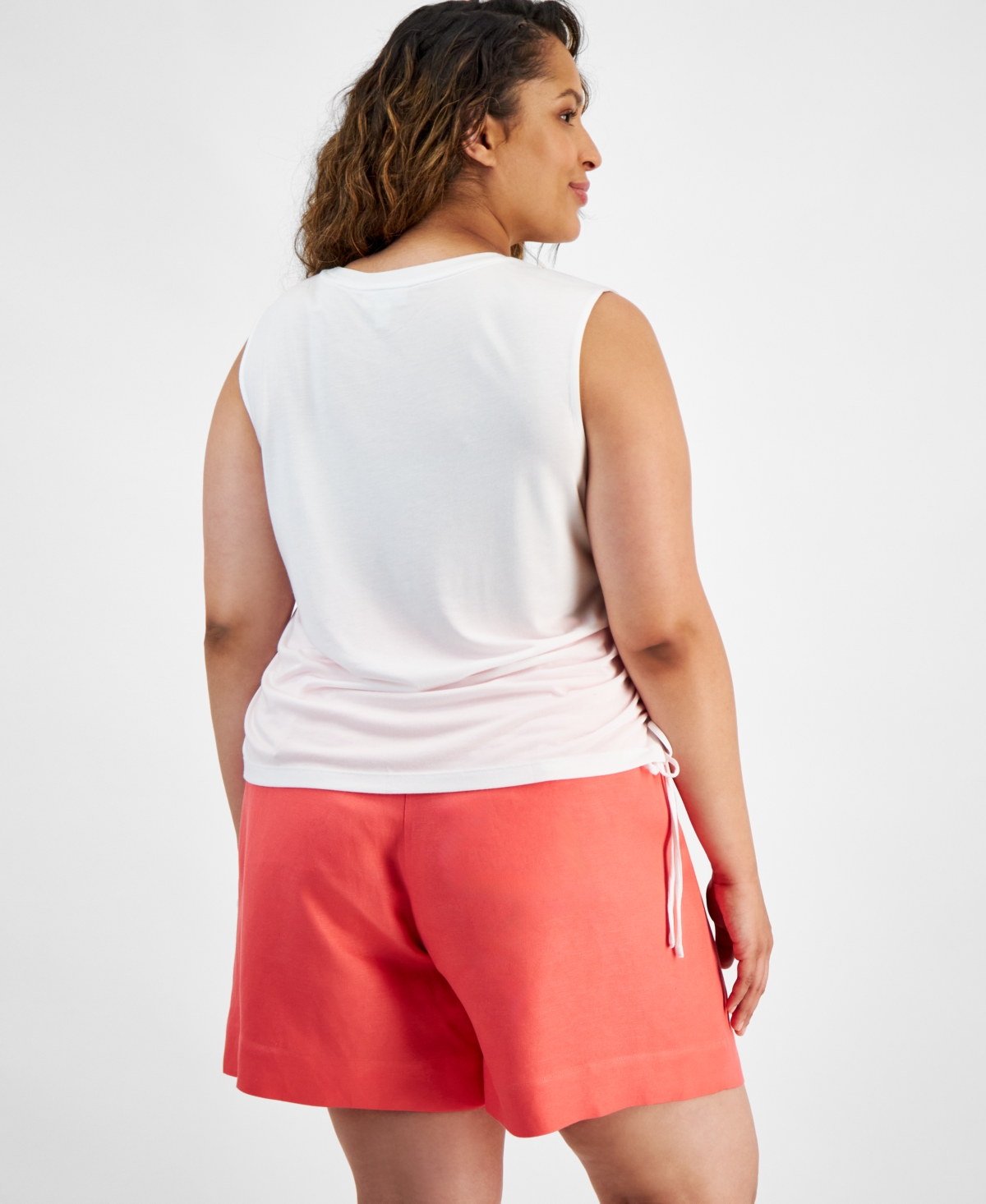 On 34th Trendy Plus Size Cinched Muscle Tee, Created for Macy's