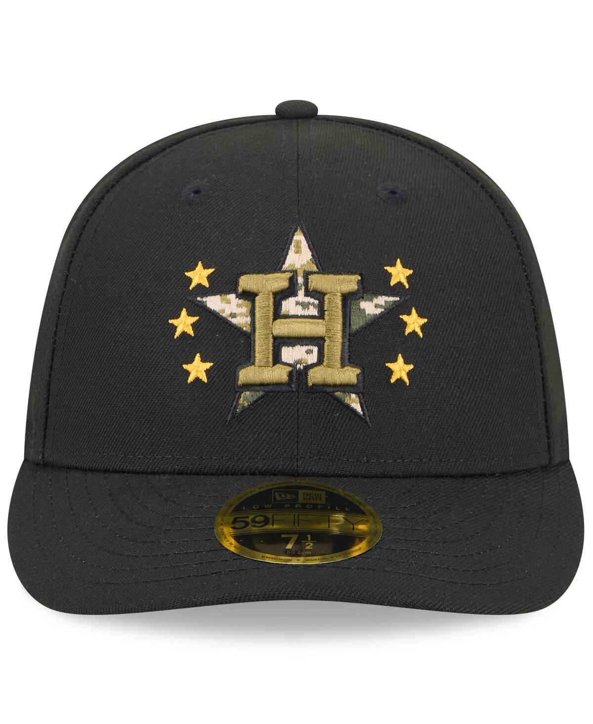 Shop New Era Men's Black Houston Astros 2024 Armed Forces Day Low Profile 59fifty Fitted Hat