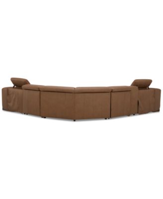 Lovro 6-Pc. Leather Sectional with 2 Power Motion Chairs & 1 Console, Created for Macy's