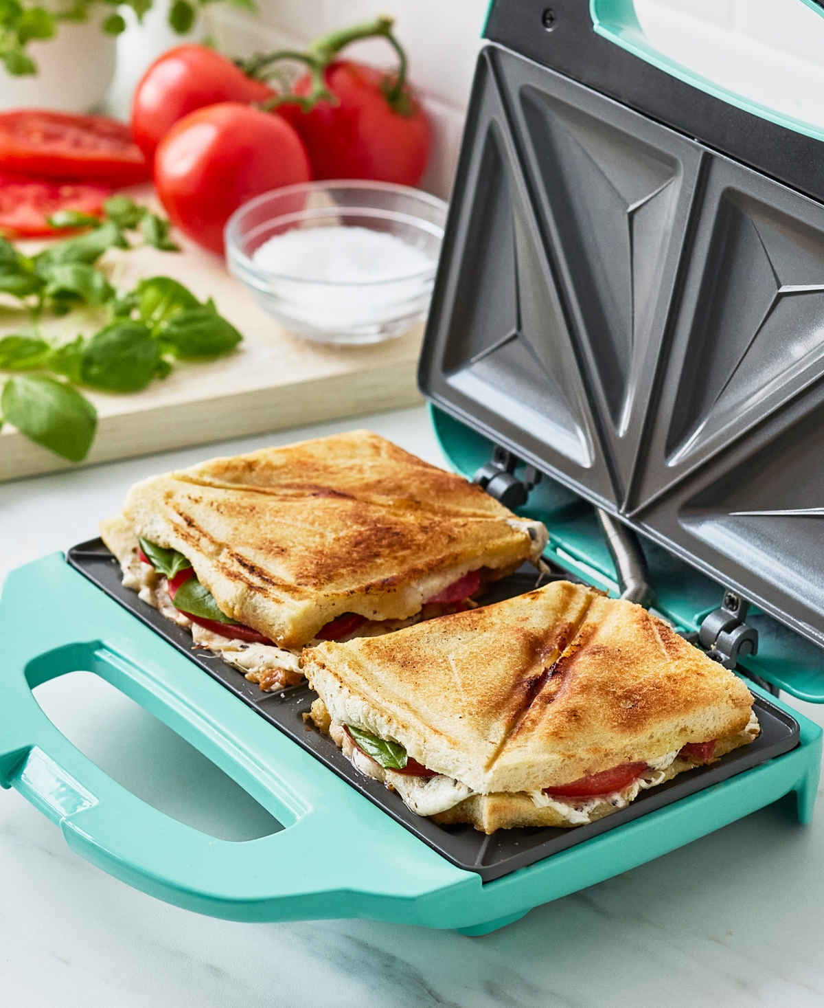 Greenlife Electric Sandwich Maker In Turquoise