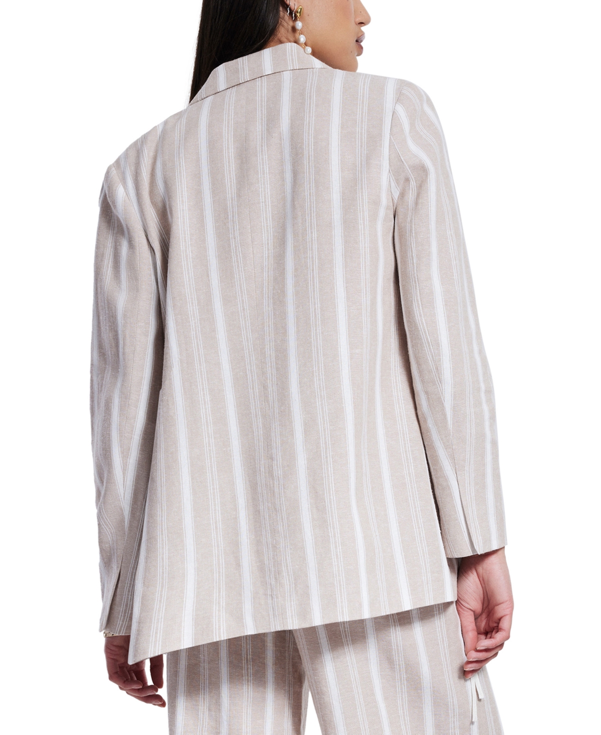 BCBG NEW YORK WOMEN'S OPEN-FRONT NOTCH-LAPEL BLAZER 