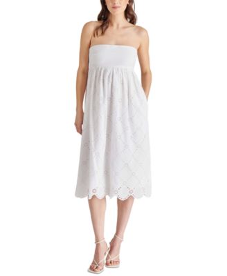 Steve Madden - Women's Olsen Strapless Eyelet Dress