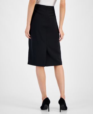 Women's Below-the-Knee Stretch Pencil Skirt, Regular & Petite Sizes