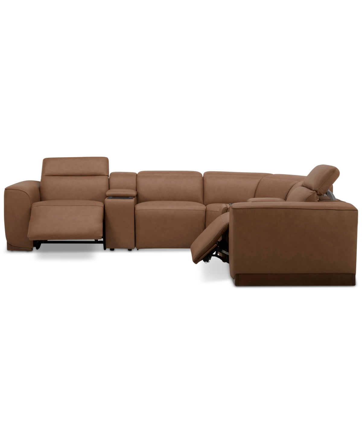 Lovro 6-Pc. Leather Sectional with 2 Power Motion Chairs & Consoles, Created for Macy's