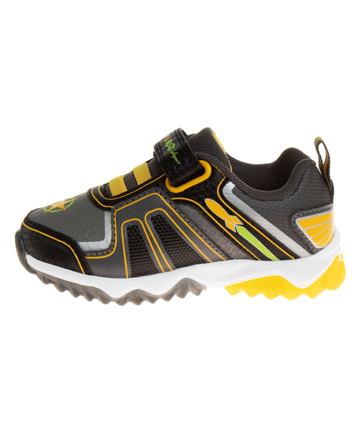 Disney Pixar Toddler Boys Toy Story Hook And Loop Sneakers In Black,yellow